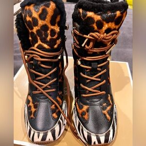 Brand New Michael Kors Multi Animal Print Boots. US Size 7.5